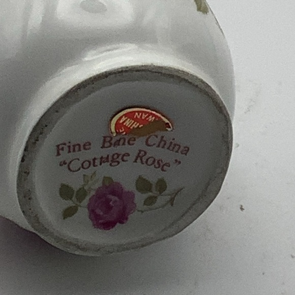 Vintage Fine Bone China Cottage Rose 5” Miniature Vase/Pitcher - Picture 9 of 12